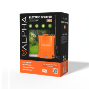 Електрическа помпа за пръскане, батерия 8Ah, накрайник от неръждаема стомана, 16л, регулируема струя